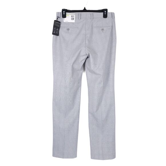 Alfani Men's Slim-Fit Tech Stretch 2-Piece Suit Light Grey Plaid 40R 32x32 NWT - Picture 10 of 13